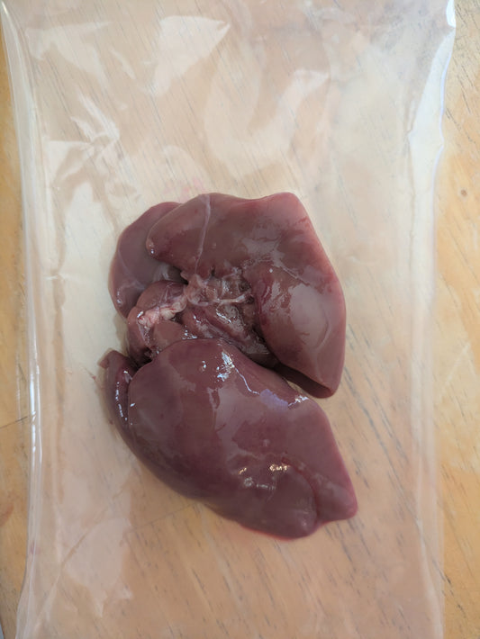 Corn free, soy free, pasture raised chicken liver. Raised and butchered in Virgin, Utah